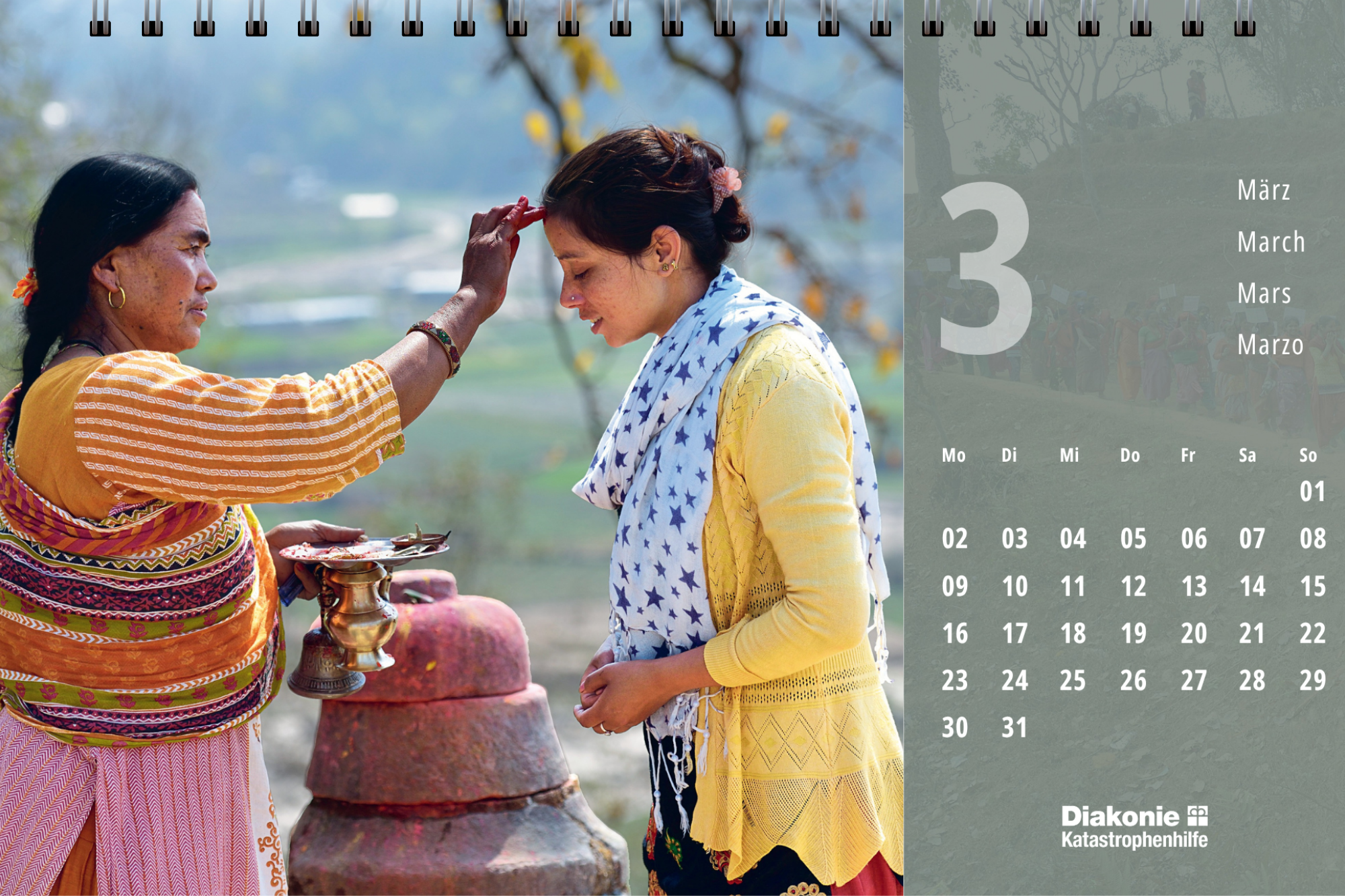 Tischkalender „Erinnern 2026“ Diakonie Katastrophenhilfe