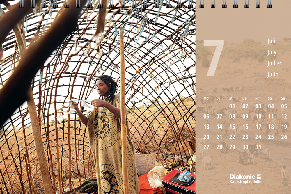Tischkalender „Erinnern 2026“ Diakonie Katastrophenhilfe