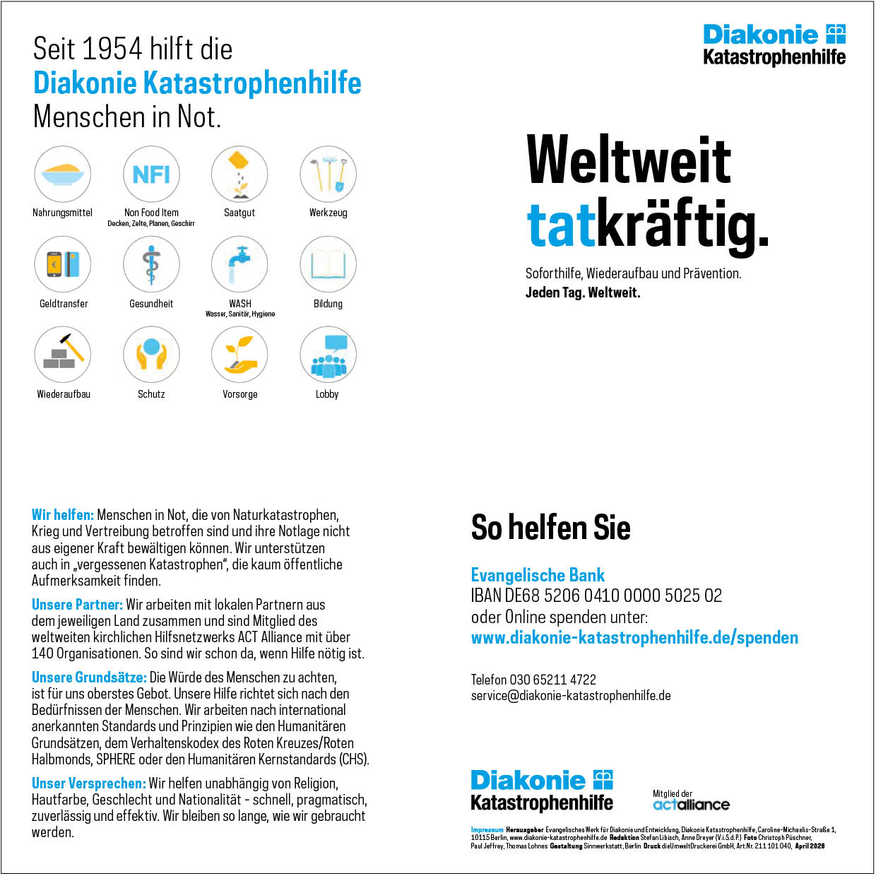 Über uns: Weltweit hilfsbereit
