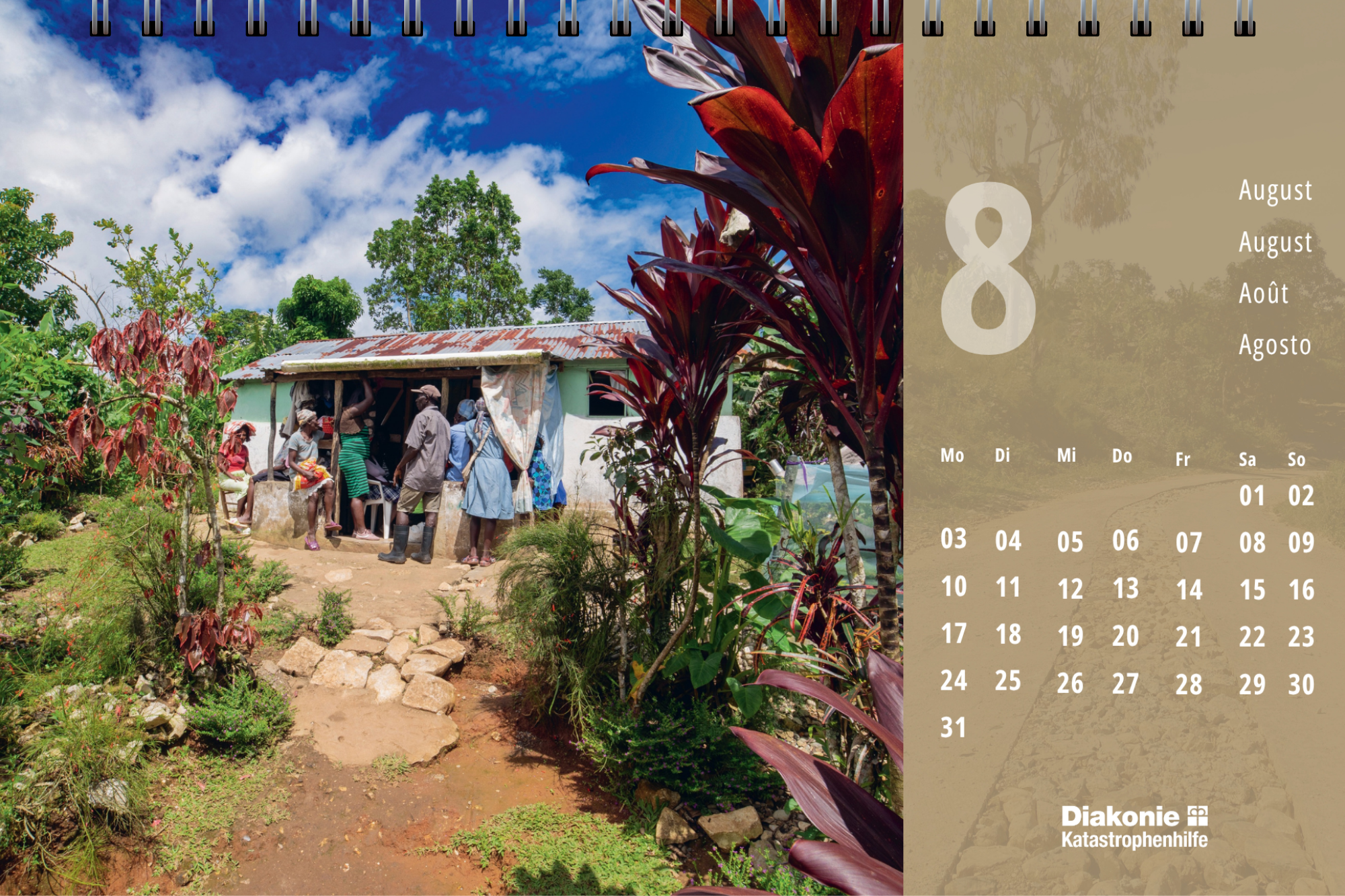 Tischkalender „Erinnern 2026“ Diakonie Katastrophenhilfe