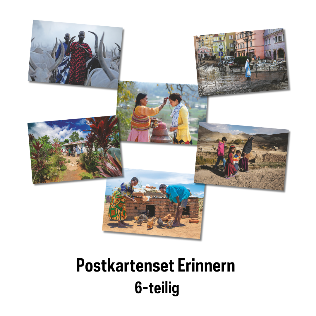 6er Set Grußkarten „Erinnern 2026“ Diakonie Katastrophenhilfe