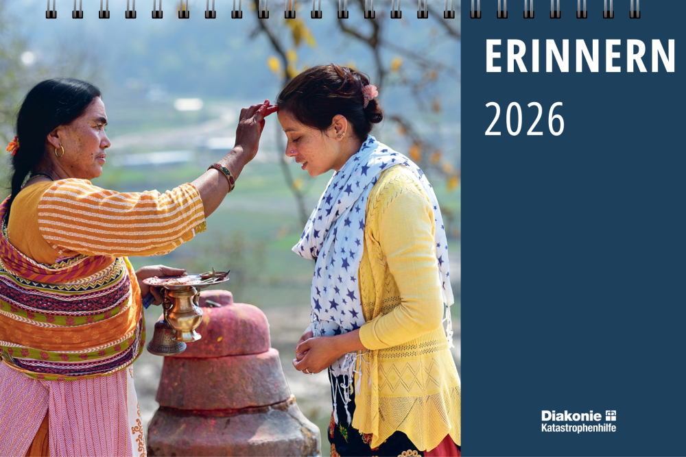 Tischkalender „Erinnern 2026“ Diakonie Katastrophenhilfe